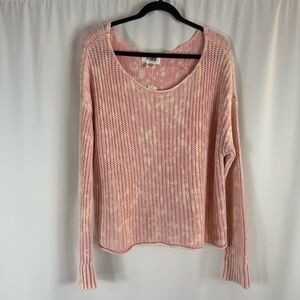 NWT PINK Victoria's Secret Pink and Cream Knit Top Size:M